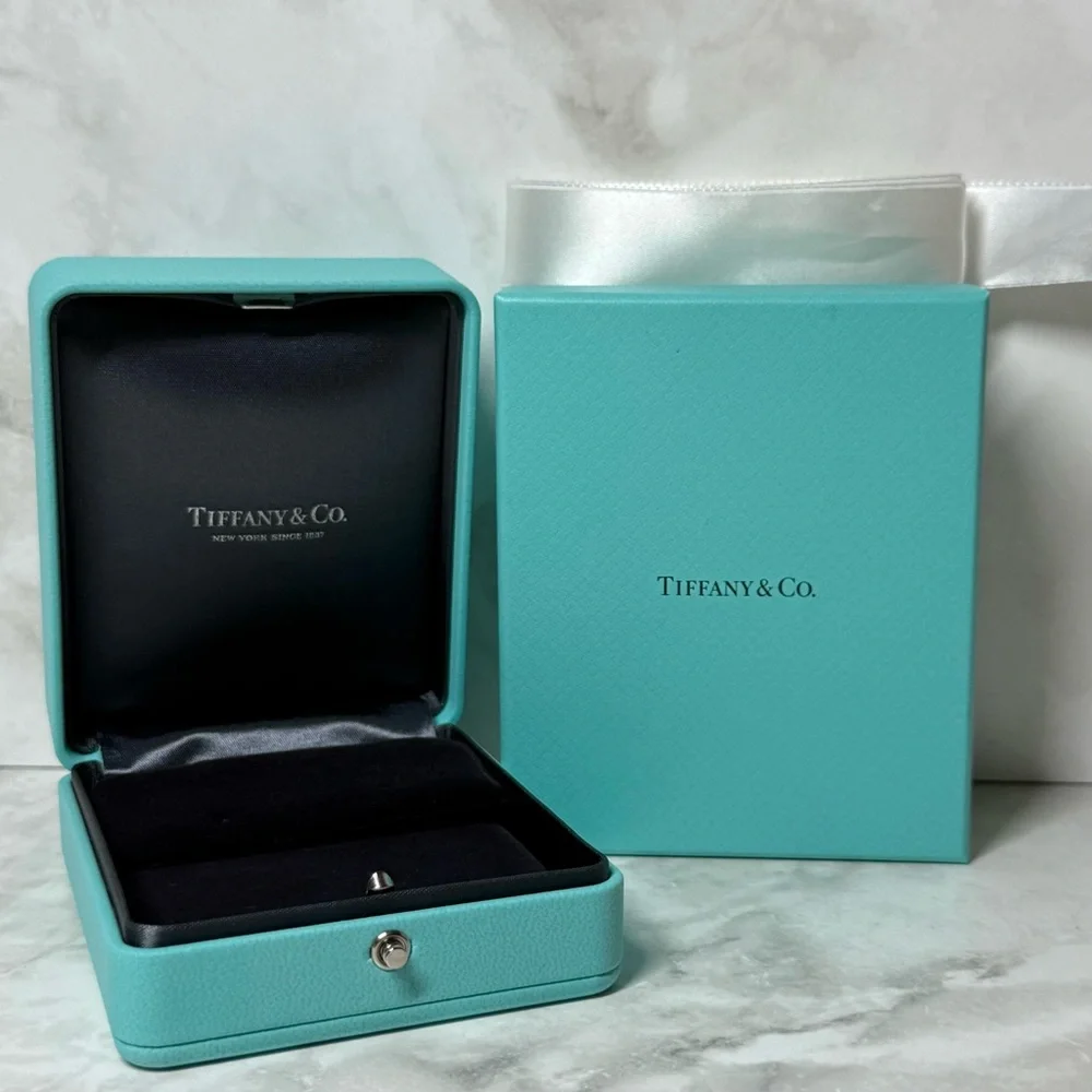 Tiffany & Co. | Earring Jewelry Box w/ Storage Box | Minty Cyan Hue